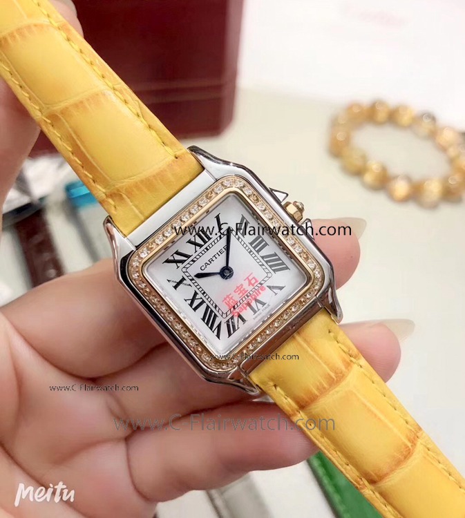 Cartier Panthere White Face Watch Women's Fake Cartier Watch